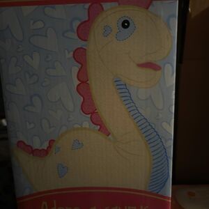 Adorable Dinosaur Party Banner - Yellow and Pink
